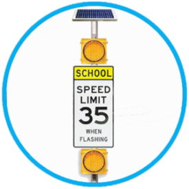 Solar Traffic Warning Signs and Flashing Systems